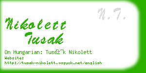 nikolett tusak business card